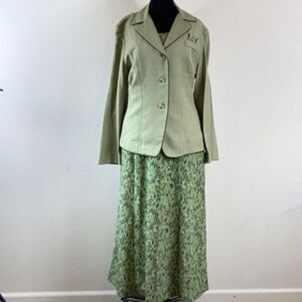VINTAGE TOW PC STUDIO I WOMAN BLAZER & DRESSES PLUS SIZE 14